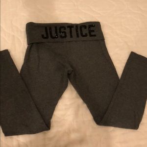 Justice gray leggings
